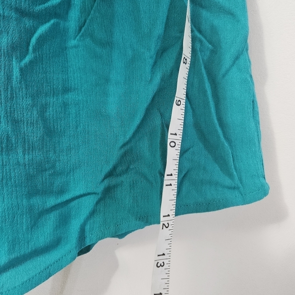 Love,Fire Teal Sleeveless Front Pleat Top! - Picture 5 of 5
